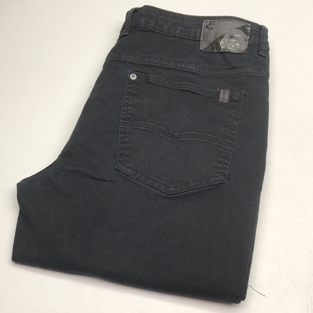 MENS DAVID BITTON BLACK SAM-X SLIM STRAIGHT STRETCH JEANS 38x30 ⭐️